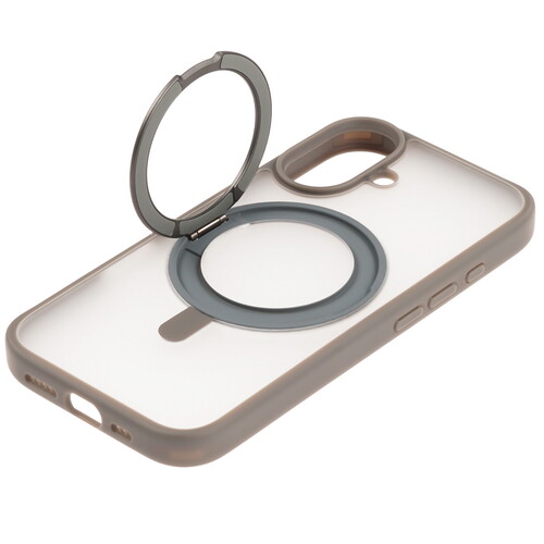 Купить Накладка  uBear Clip 360 Mag Case для Apple iPhone 16 серый/прозрачный  5474355. Характеристики, отзывы и цены в Донецке