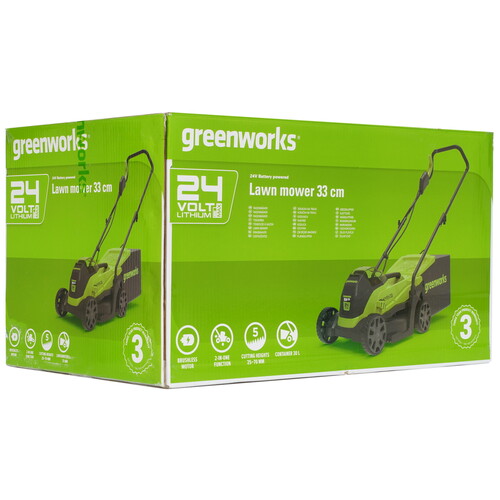 Купить Газонокосилка аккумуляторная GreenWorks GD24LM33K4 24V  9969001. Характеристики, отзывы и цены в Донецке