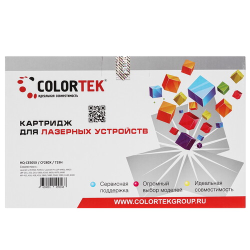 Купить Картридж лазерный Colortek CE505X/CF280X/C-719H черный  9129930. Характеристики, отзывы и цены в Донецке