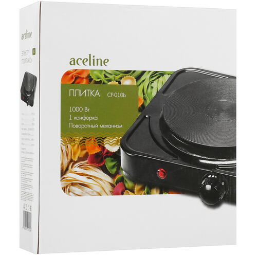 Купить Плита компактная электрическая Aceline CP-010b черный  5035192. Характеристики, отзывы и цены в Донецке