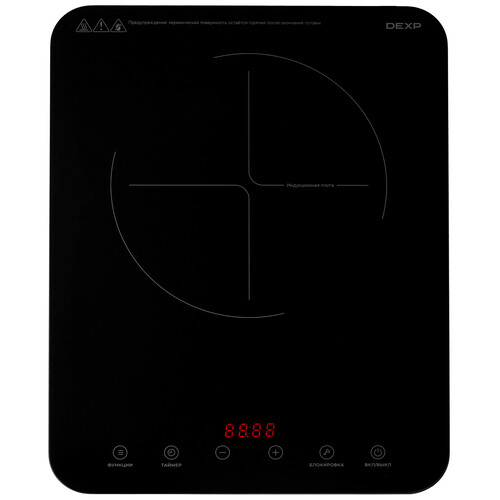 Купить Плита компактная электрическая DEXP INC-2001 Slim черный  9159073. Характеристики, отзывы и цены в Донецке