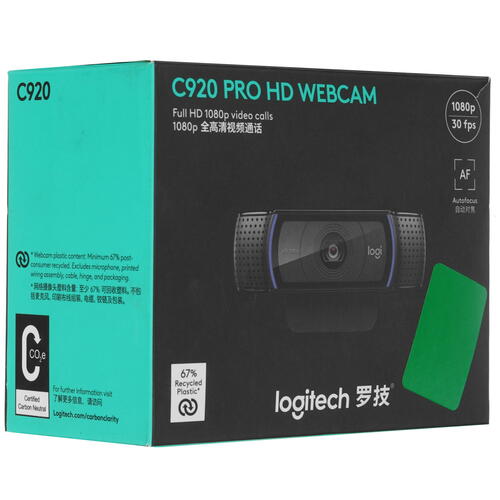 Купить Веб-камера Logitech HD Pro C920  5464675. Характеристики, отзывы и цены в Донецке