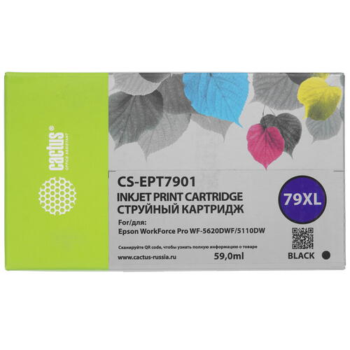 Купить Картридж Cactus CS-EPT7901 черный  9926144. Характеристики, отзывы и цены в Донецке