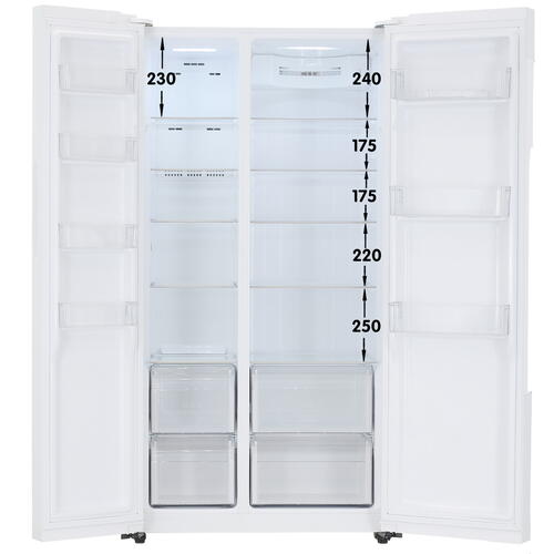 Купить Холодильник Side by Side  Haier HRF-522DW6RU белый  9029553. Характеристики, отзывы и цены в Донецке