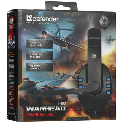 Купить Проводные наушники Defender Warhead G-160 синий 2014  5463199. Характеристики, отзывы и цены в Донецке
