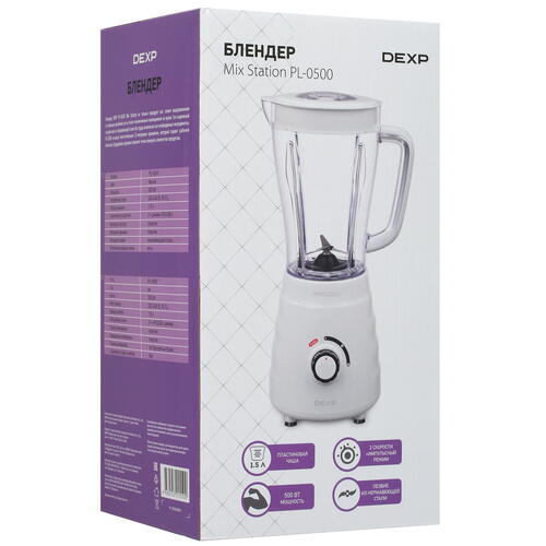 Купить Блендер стационарный DEXP PL-0500 Mix Station белый  5026144. Характеристики, отзывы и цены в Донецке