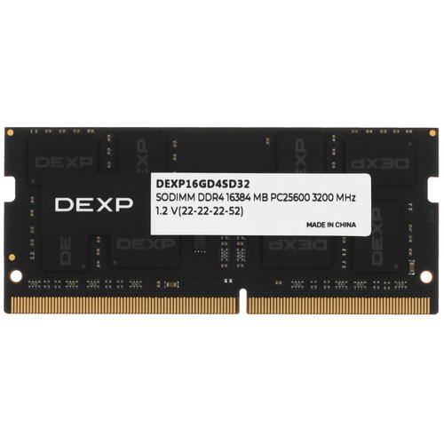 Купить Оперативная память SODIMM DEXP [DEXP16GD4SD32] 16 ГБ  5437483. Характеристики, отзывы и цены в Донецке