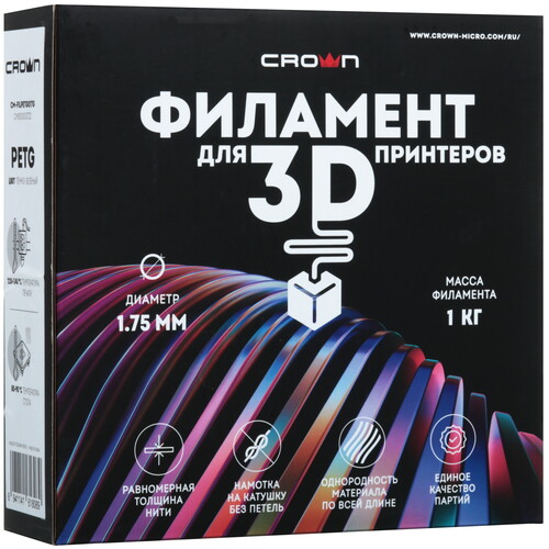 Купить Пластик CROWN CM-FILPETG017G  9229241. Характеристики, отзывы и цены в Донецке