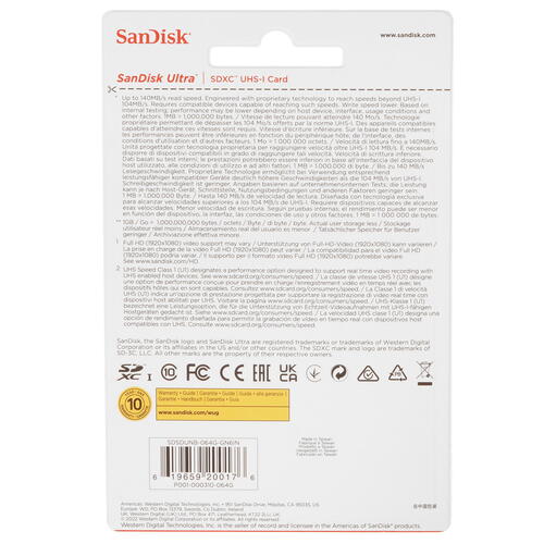 Купить Карта памяти SanDisk Ultra SDXC 64 ГБ [SDSDUNB-064G-GN6IN]  5451337. Характеристики, отзывы и цены в Донецке