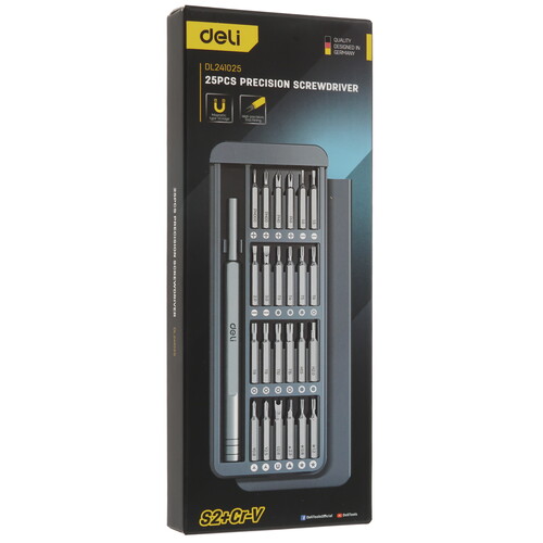 Купить Отвертка с набором насадок Deli DL241025  9133778. Характеристики, отзывы и цены в Донецке