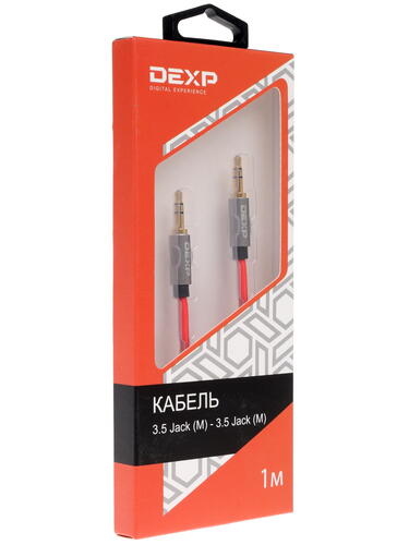 Купить Кабель   DEXP 3.5 mm jack - 3.5 mm jack красный  1122125. Характеристики, отзывы и цены в Донецке