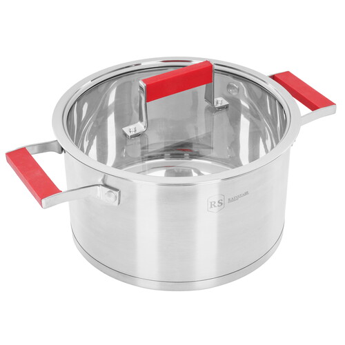 Купить Кастрюля Rainstahl RS/CS 2912-22 4.7 л 22 см красный  9151782. Характеристики, отзывы и цены в Донецке