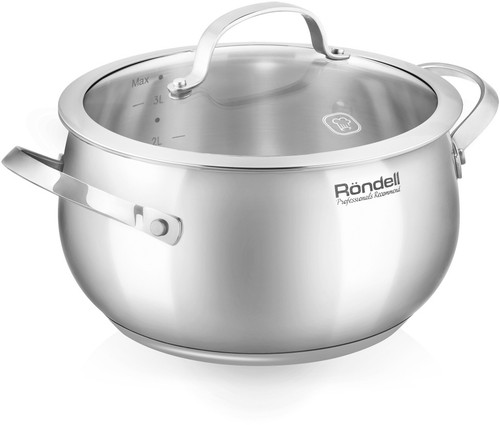 Купить Кастрюля Rondell Calypso RDS-1671 3.8 л 20 см серебристый  9309606. Характеристики, отзывы и цены в Донецке