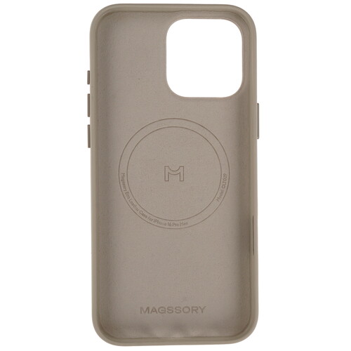 Купить Накладка  Magssory Eco Leather Case для Apple iPhone 16 Pro Max бежевый  9265553. Характеристики, отзывы и цены в Донецке