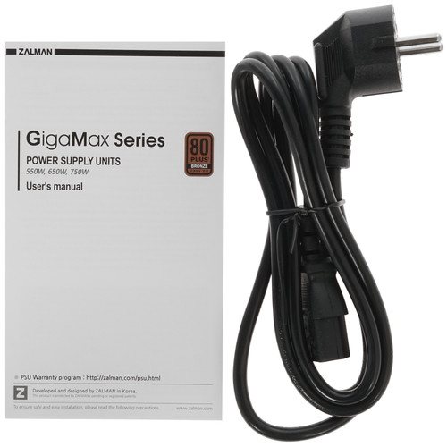 Купить Блок питания ZALMAN GigaMax (GVII) 550W [ZM550-GVII] черный  1608472. Характеристики, отзывы и цены в Донецке