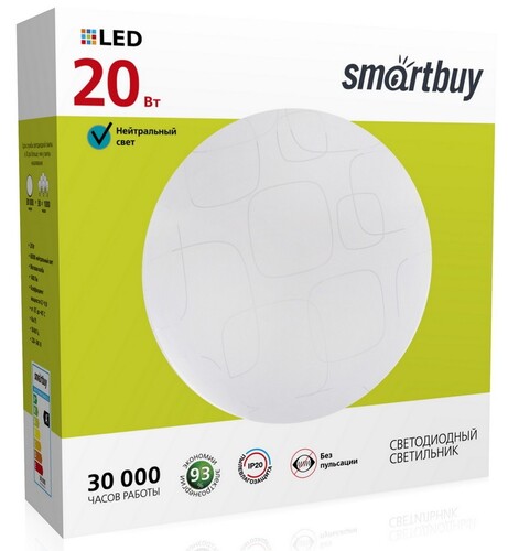 Купить Светильник потолочный Smartbuy Cube SBL-Cube-25-W-6K белый/белый  9144286. Характеристики, отзывы и цены в Донецке